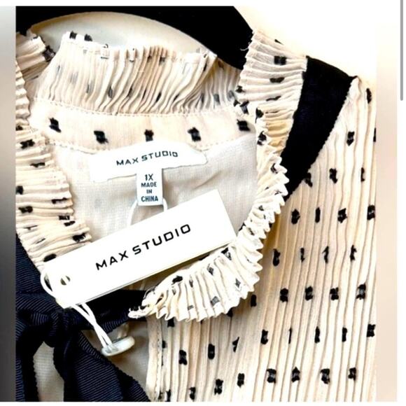 Max Studio Polka Dot Updated Short Sleeve
Blouse(plus size) 1X NWT - Picture 4 of 4